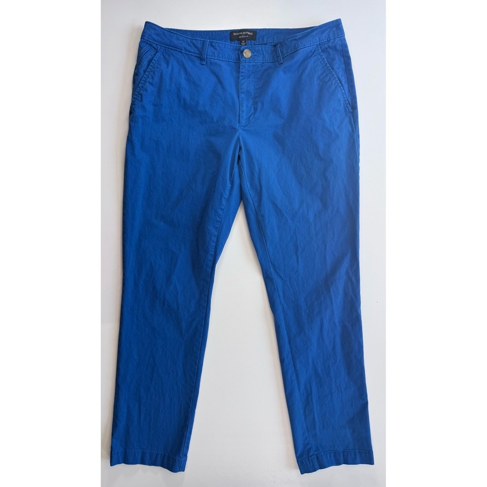 BANANA REPUBLIC Girlfriend Fit Chino Pant Womens 12 28in inseam Blue
